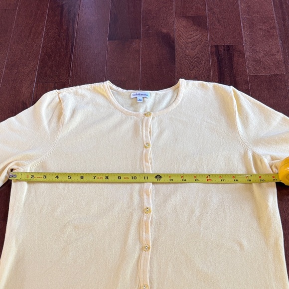 Croft & Barrow Soft Yellow Cardigan - Picture 4 of 6